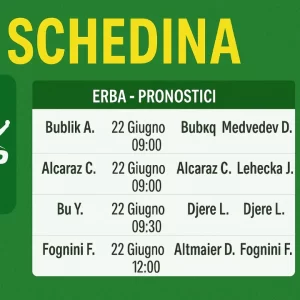 Schedina Vincente – ATP su Erba 22 Giugno 2025