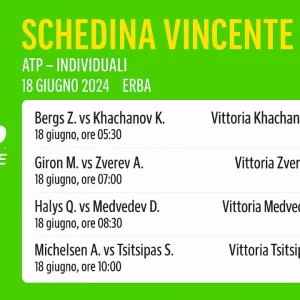 Schedina Vincente – ATP Halle 18 giugno 2025 (In Gioco)