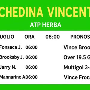 Schedina Vincente – ATP + 02/07/2025