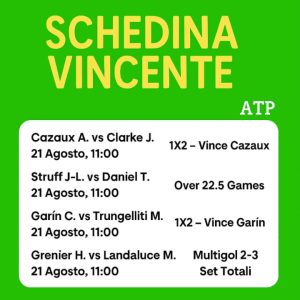 Schedina Vincente – ATP 21/08/2025
