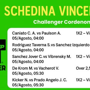 Schedina Vincente – Challenger Cordenons 05/08/2025