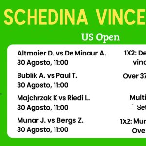 Schedina Vincente – US Open 30/08 2025