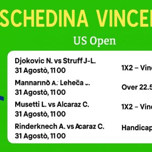 Schedina Vincente – US Open 31/08/2025