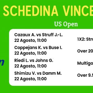 Schedina Vincente – US Open 22/08/2025