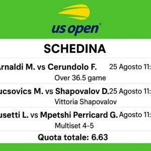 Schedina Vincente – US Open 26/08/2025