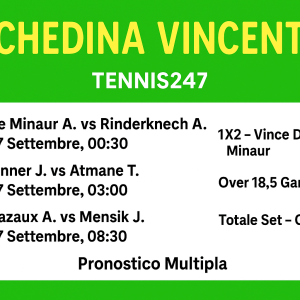 Schedina Vincente – ATP Tennis 27/09 2025