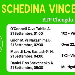 Schedina Vincente – ATP Chengdu 21/09/2025