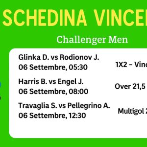 Schedina Vincente – Challenger Men 06/09/2025