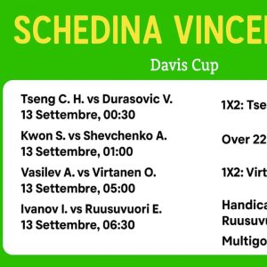 Schedina Vincente – Davis Cup – 13/09/2025