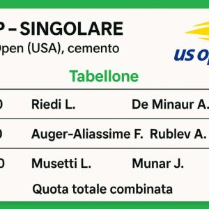 Schedina Vincente – US Open 01/09/2025