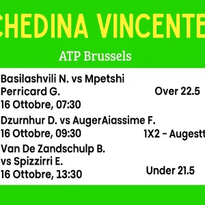 Schedina Vincente – ATP Brussels 16 Ottobre 2025